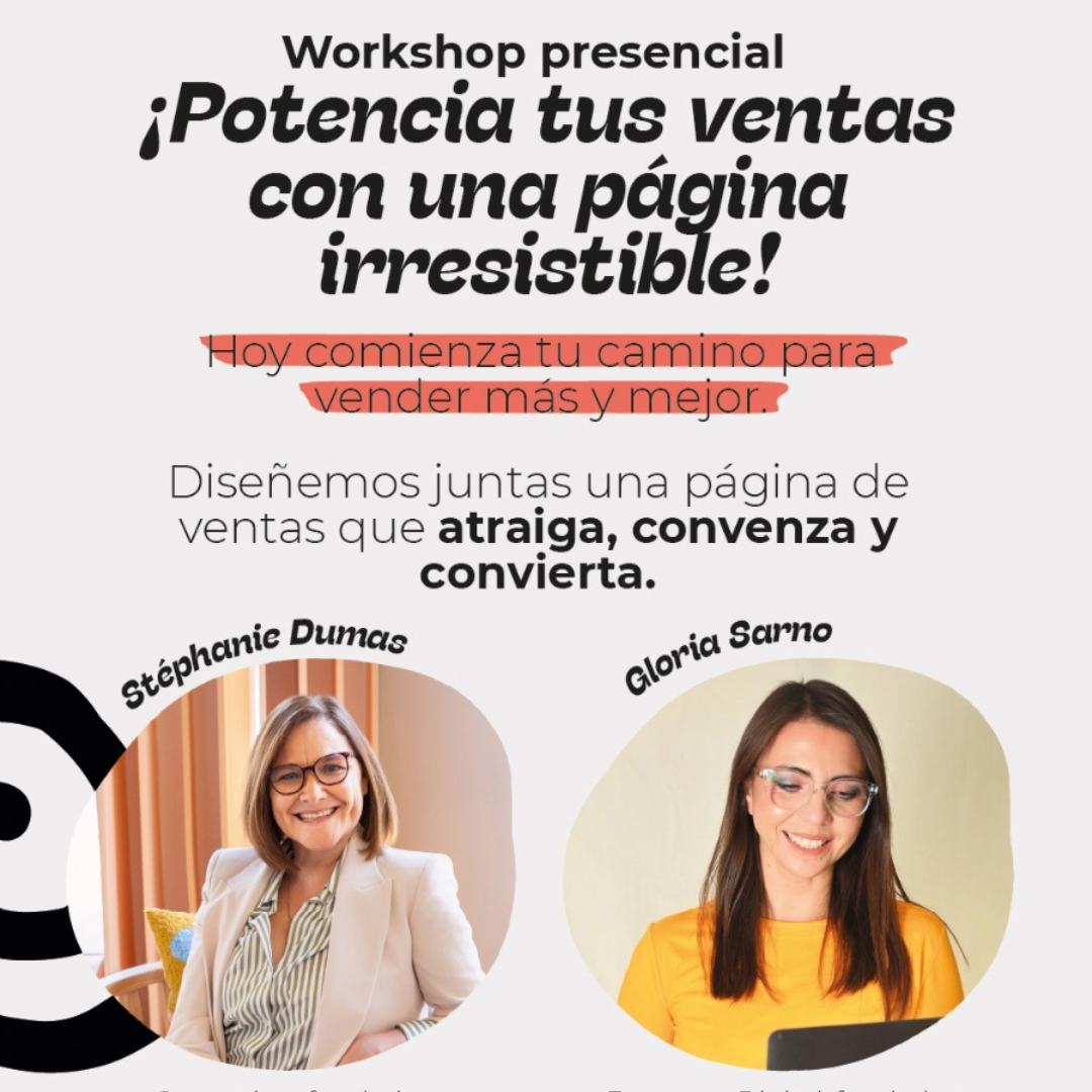 Presencial: WORKSHOP internacional Mujer CEO: tu página de ventas, tu mejor aliada 2da Edición